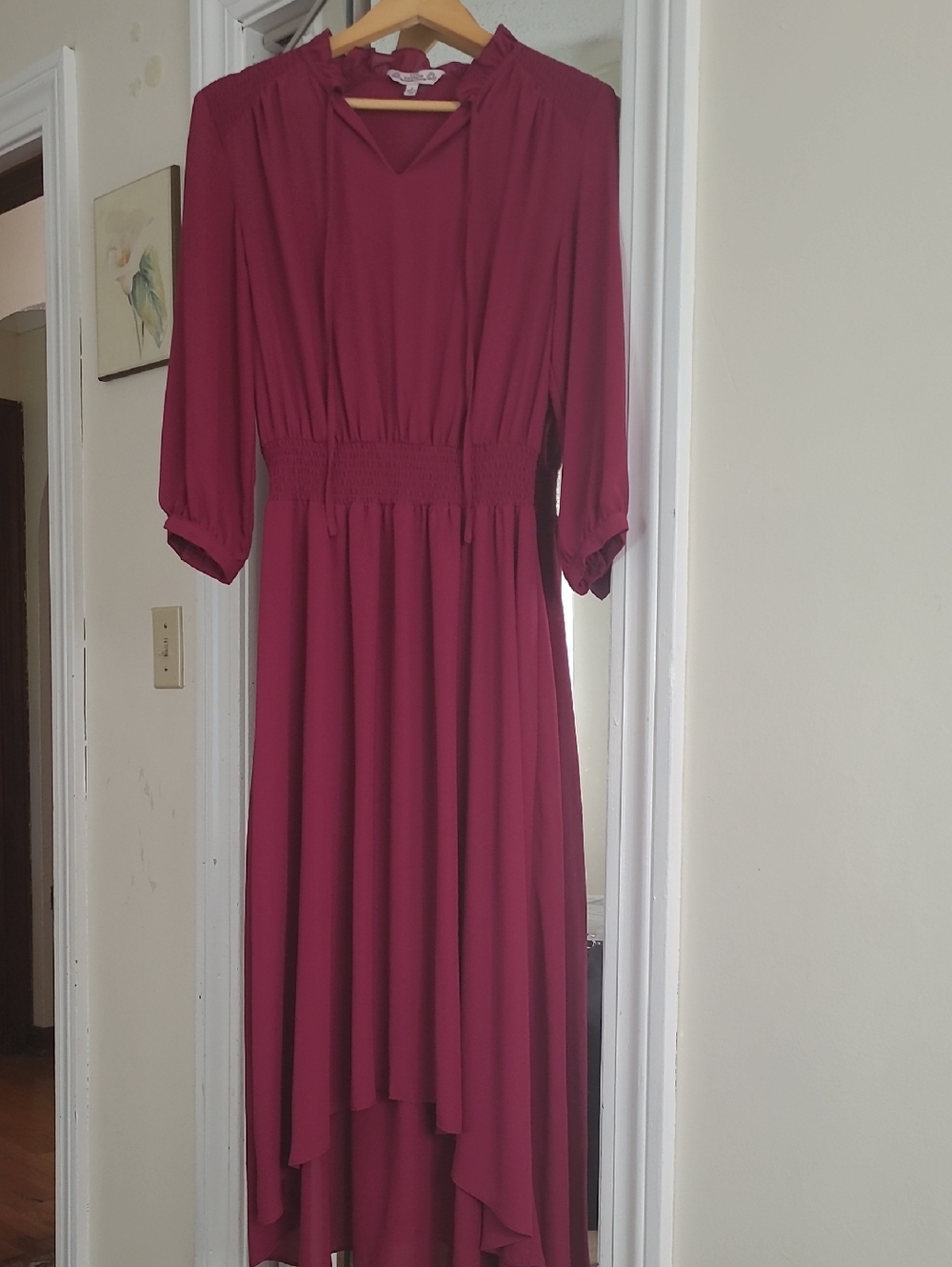 High-Low Dress with Smocked Waist